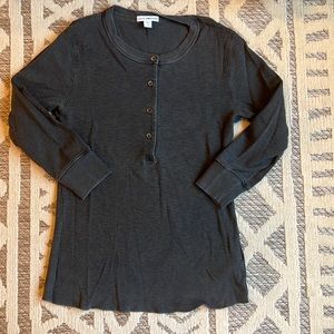James Perse black thermal Henley